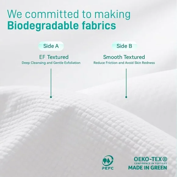 Hypoallergenic 10"x12" Disposable Face Towels - Perfect for Travel & Daily Use - Picture 3 of 9